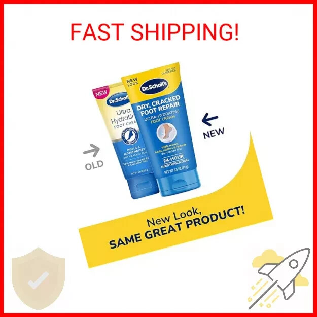 Dr Scholl's Dry, Cracked Foot Repair Ultra-Hydrating Foot Cream 3.5 oz, Lotion w