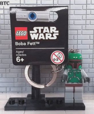 LEGO Star Wars Episode V 851659B Boba Fett Keychain! NEW Slightly Discolored Tag