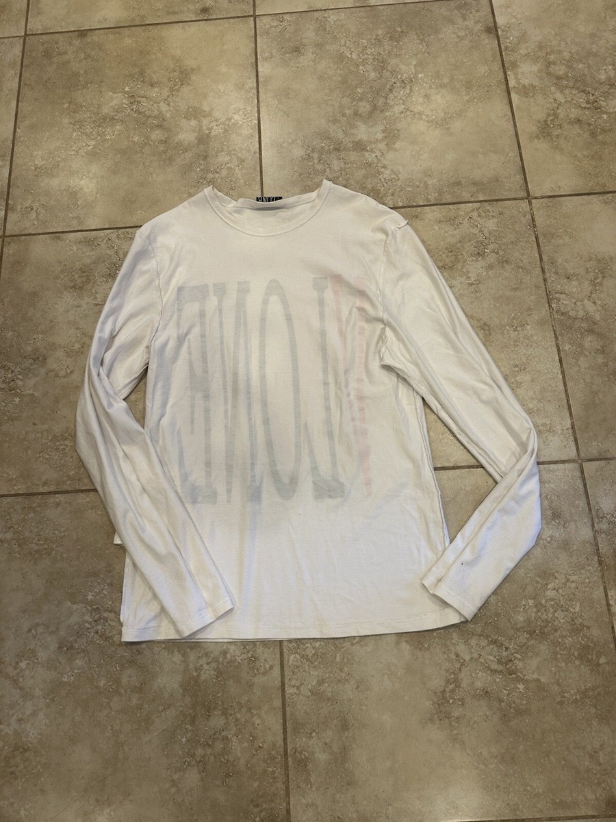 Vlone Staple Reversible White Long Sleeve T-shirt Size XL