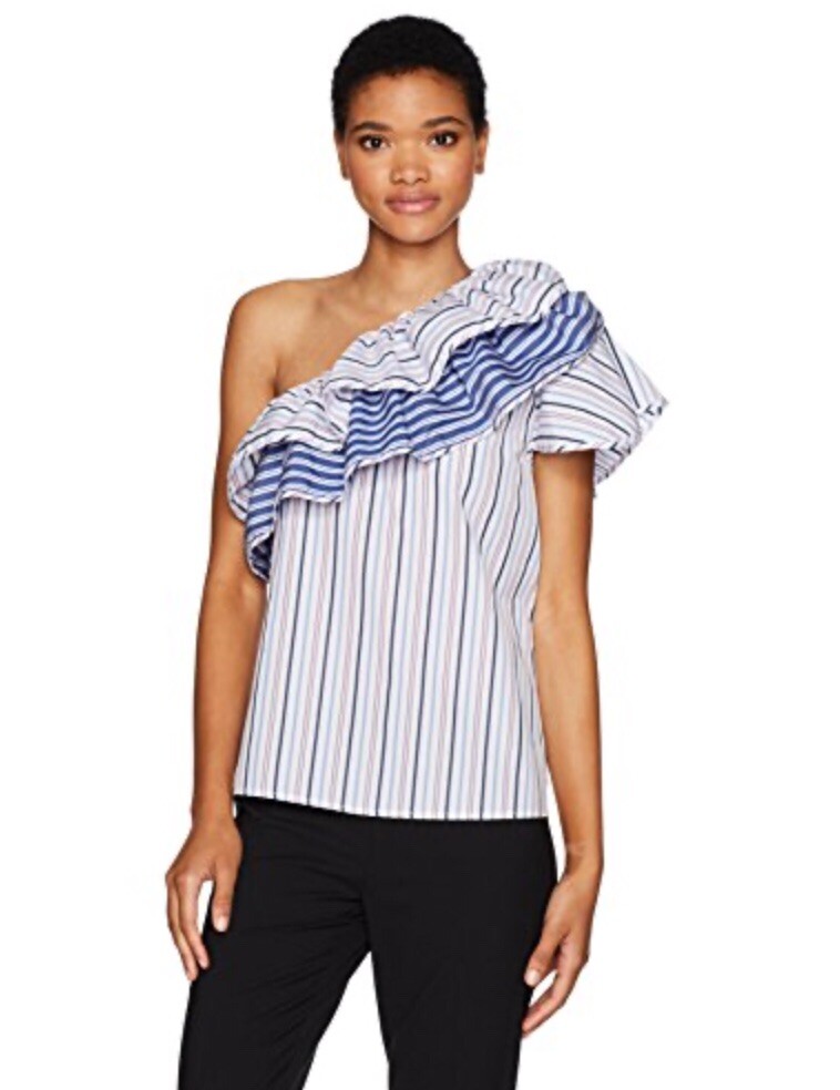 New Parker Mary Top, Multi Stripe, Women's Small | eBay