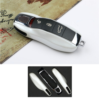 1 Satz weißer Remote Key Case Cover Fob Für Porsche 911 Panamera Cayenne