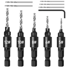Countersink Drill Bit Set for Wood, 3 in 1 Woodworking Countersink Counterbore D