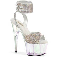 Pleaser 7" Heel 2" Pf Ankle Cuff Rhinestone Sandals Adult Women Adore/791Htrs