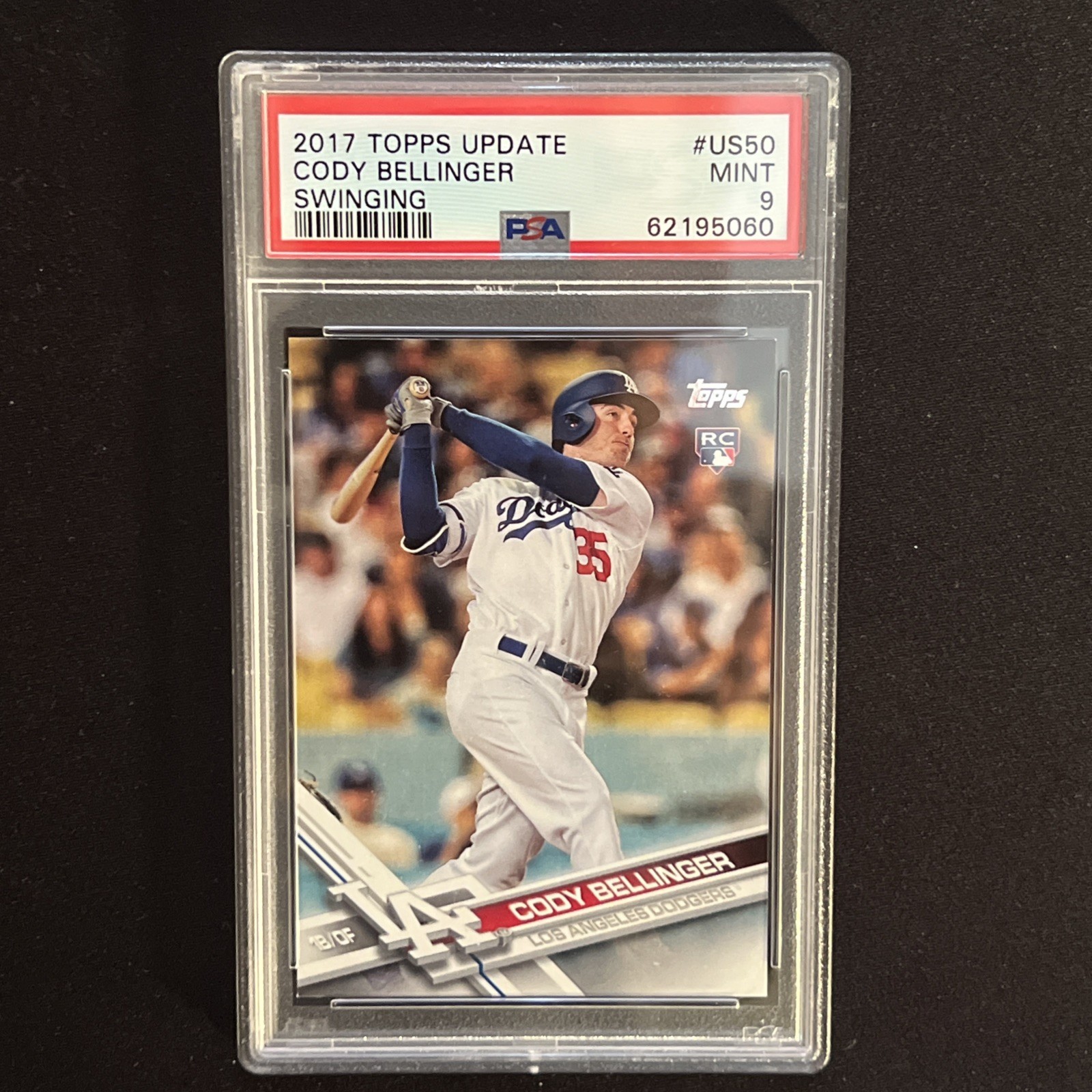 2017 Topps Update Cody Bellinger RC Rookie #US50 Dodgers PSA 9 LA Dodgers