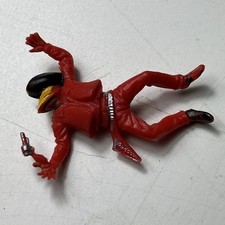 1960s 70s Vintage original Red Cowboy Wounded Shot Collectible Wild West