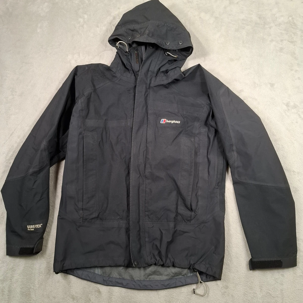 Veste Parka Militaire Berghaus Vintage – Homme 2XL, Kaki GORETEX, Avec Patch Réparé