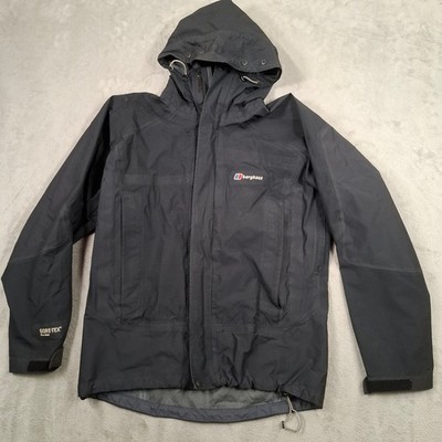 Berghaus Jacke Herren Medium schwarz Gore Tex Pro Shell wasserdicht Kapuze Mantel