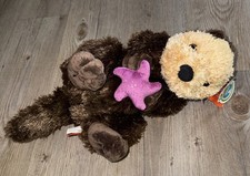 Wild Republic Cuddlekins Sea Otter 16 Plush Holding Purple Starfish NEW W Tags