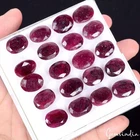 20 Pcs Natural Red Ruby Oval Cut Loose 16-18mm Certified Ring Size Gemstones Lot