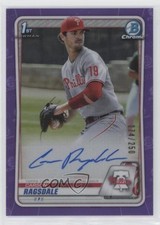 2020 Bowman Draft Chrome Picks Purple Refractor 74/250 Carson Ragsdale Auto 1b8