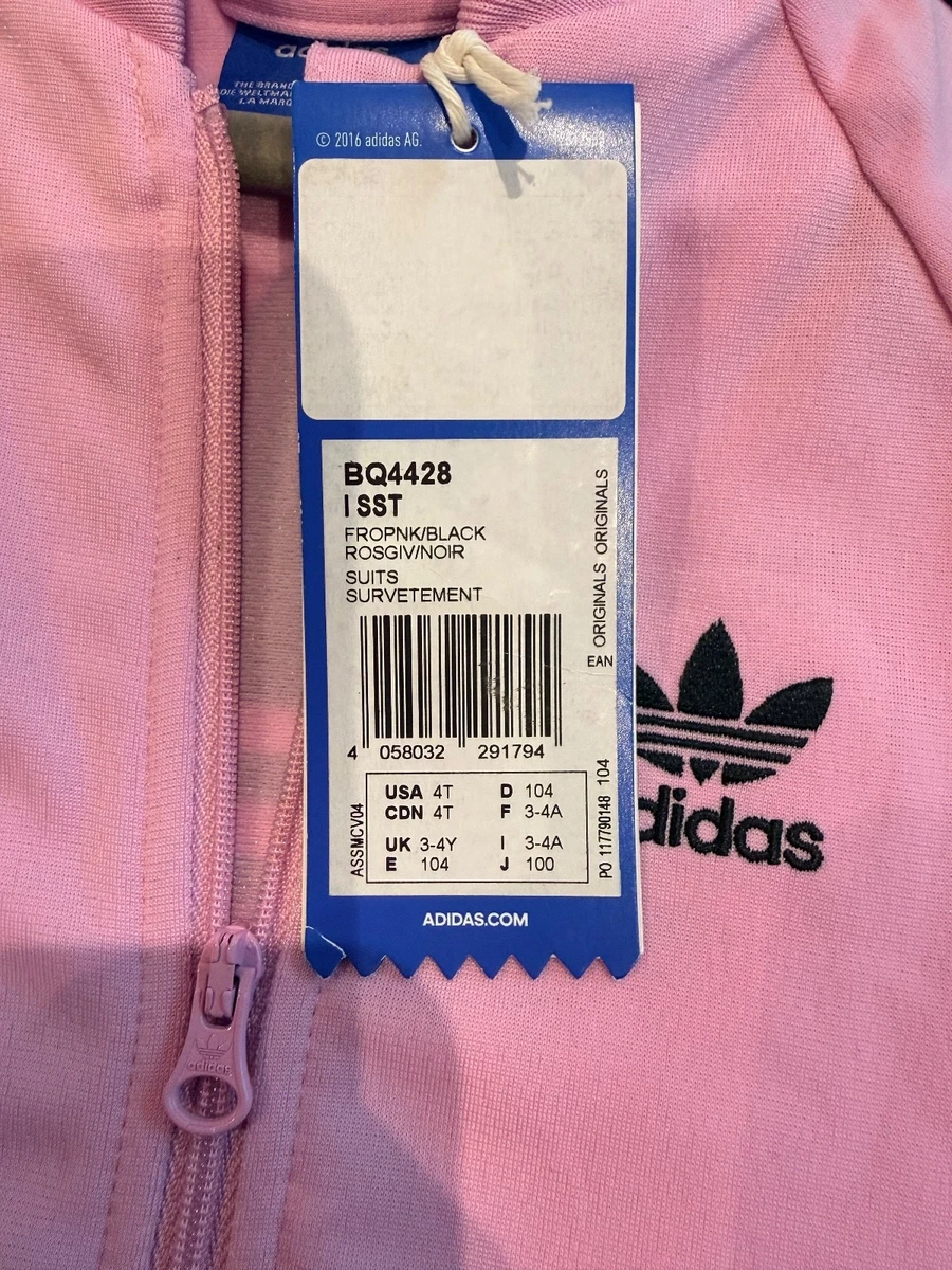 Adidas Originals girls SST Superstar Tracksuit Top Jacket size 3-4 years