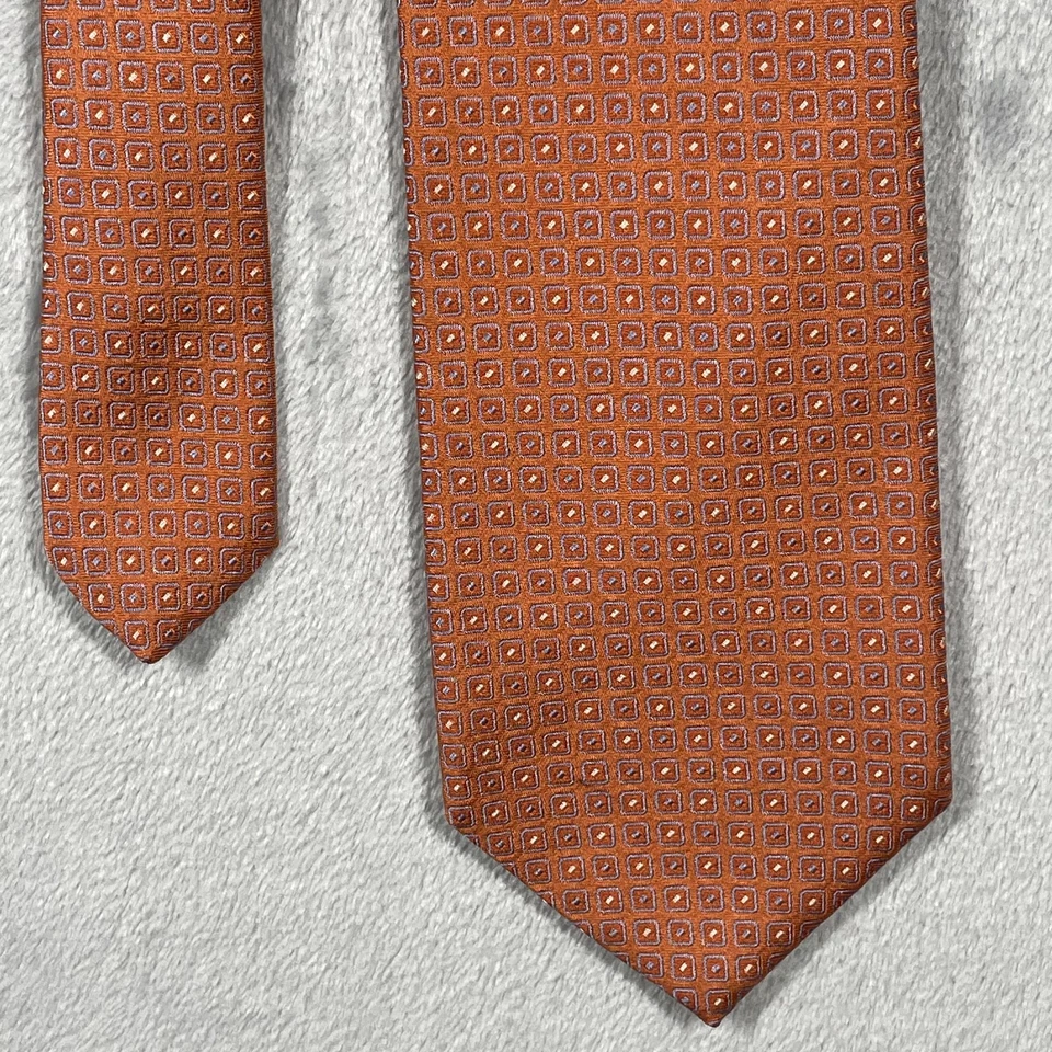 Corbata Brooks Brothers 346 Para Hombre Seda Geométrica Hecha en EE. UU. Formal Negocios 59X3.5 Foto 3 de 4