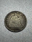 🔥1858 Seated Liberty Half Dime, Nice Rims & Liberty, BID TO WIN🔥