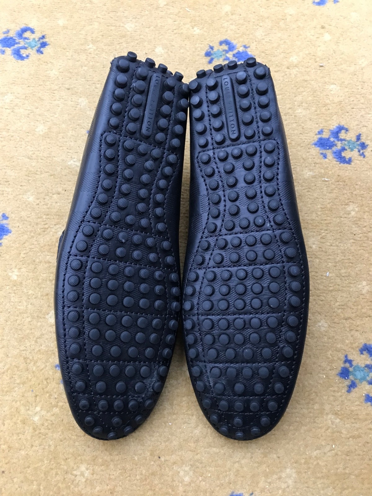 Louis Vuitton Hockenheim Damier Black Shoes Loafers Drivers Mens UK 9.5 US 10.5 thumbnail 10