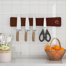 Magnetic Knife Strip, Magnetic Knife Holder for Wall 16 Inch, Solid Oak Wood ...