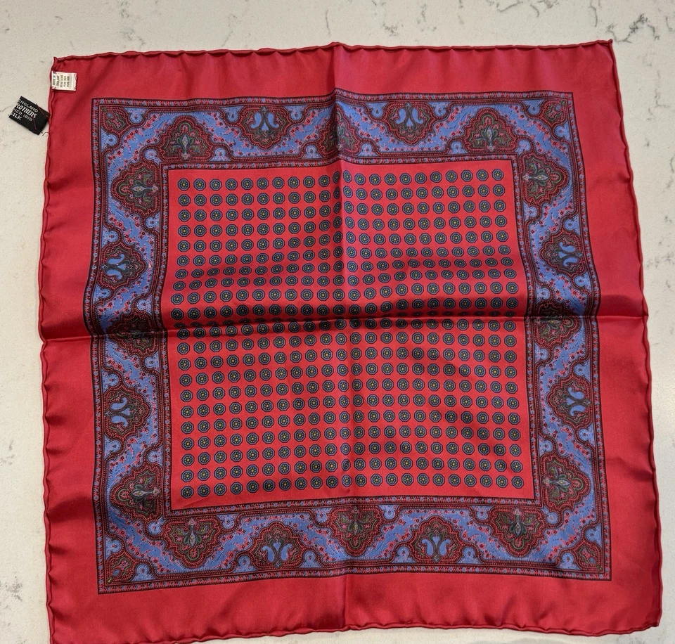 2 Brooks Brothers 100% Silk Handkerchiefs Pattern - Image 2 of 4