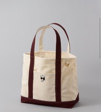 New American Eagle Peanuts Snoopy Fall Holiday Bow Canvas Tote Bag 2025 W/tags