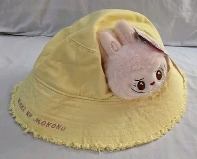 Pop Mart PopLand Mokoko Yellow Pink Plush Bucket Hat Popland Exclusive Mokoko Labubu Yellow Bucket | Mercari main image 4