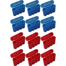 12 Cases 6 Blue and 6 Red AA / AAA / CR123A Battery Holders Storage Cases