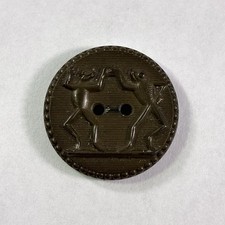 Rare 1851 Antique Goodyear Rubber Button Political Greenback Party Dancing Frogs
