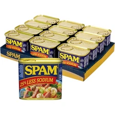 SPAM Less Sodium 12 Oz Pack Of 12 , Fast Delivery