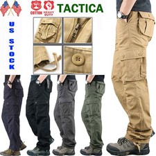 6 POCKETS Men's Stylish Cargo Pants Tactical Trousers Casual Comfort Fit