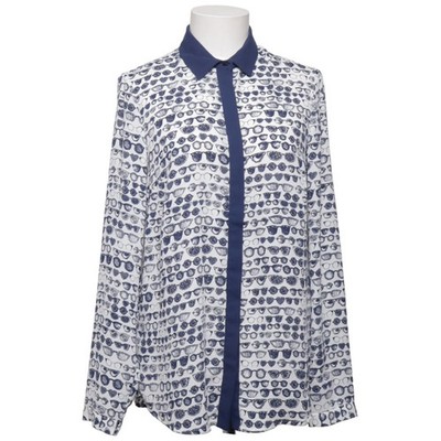Promod, Bluse, Größe: 38, Blau/Weiß/Mehrfarbig, Medaillon, Damen #aEd