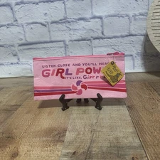Listen & You Will Hear My GIRL POWER-BlueQ Pencil Case 4.25"h x 8.5"w (NEW)