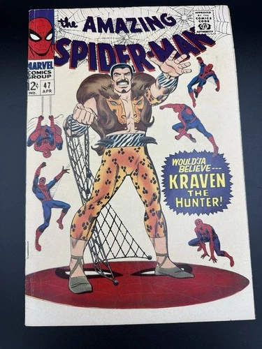 Amazing Spider-Man #47 FN+ 6.5 - Classic Kraven The Hunter Cover - Romita Art