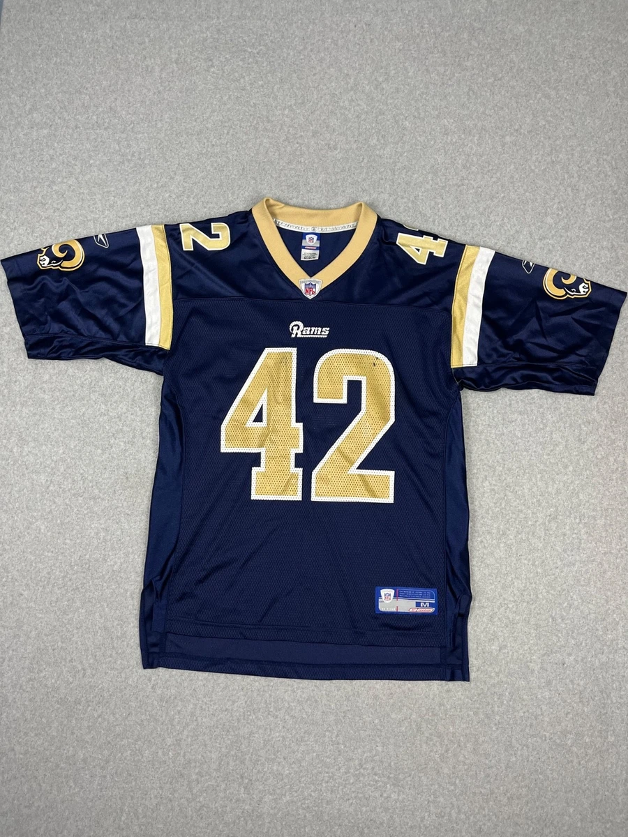 Maillot homme vintage St Louis Rams grand bleu Marshall Faulk