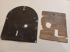 Metal Back DOOR for Tambour westminster chime, GE electric clock, 6 5/8" X 5 1/2