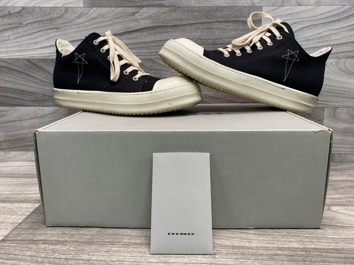 Rick Owens DRKSHDW Luxor Low Pentagram Black Pearl Size 9 w