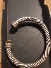 David Yurman Signed 925 Sterling Silver Cable...