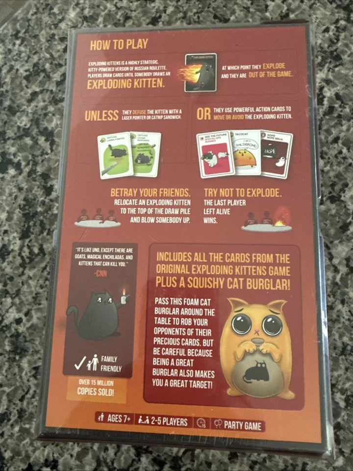Exploding Kittens - Cat Burglar Edition Party Game, For 2-5 Players, Ages 7+ - Image 4 of 4