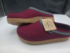Haflinger - Unisex Grizzly Clogs, Maroon, Size 7.5-8 Women's  Slight Wear 