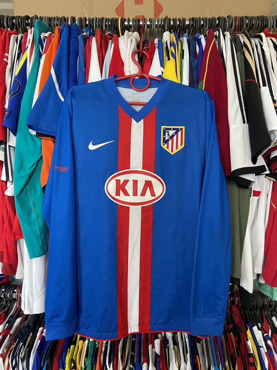 ATLETICO MADRID 2010 2011 AWAY SHIRT JERSEY PLAYER ISSUE LONG