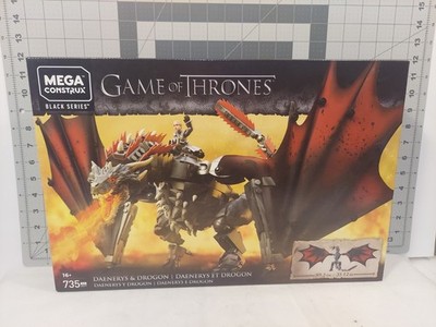 Mega Construx Black Series Game Of Thrones Daenerys & Drogon Set Factory Sealed