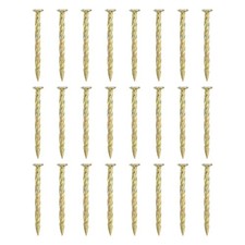 24Pcs Spiral Anchoring Stakes, 1 Inch Galvanized Artificial Turf Stakes