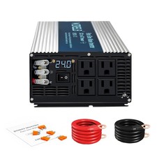 WZRELB 5000W Pure Sine Wave Inverter 24V DC to 110V 120V AC Power, Camping