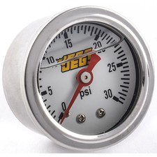 Jegs Fuel Pressure Gauge 1 12 In. Diameter Liquid Filled