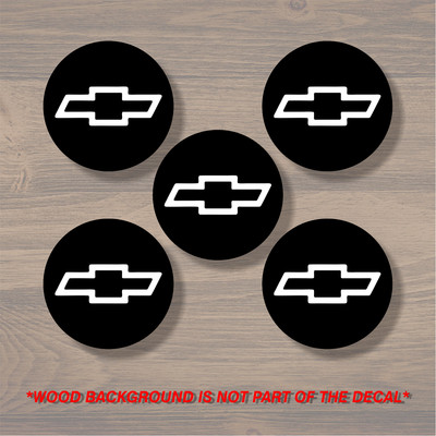 Vinyl Decal Sticker Overlays Fits Chevrolet Chevy Bowtie Wheel Center Cap x5