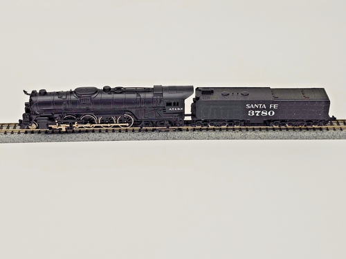 N SCALE BACHMANN SANTA FE ATSF 3780 4-8-4 STEAM LOCOMOTIVE AND TENDER ONLY - Picture 5 of 10