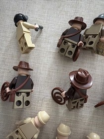 Lego Indiana Jones Minifigures Lot Of 12 Henry, Marianne, Pilot & More