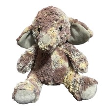 Aurora Plush Elephant Gray Mauve Tan Toy 9  Baby Kids Stuffed Animal Unique Soft