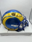 Puka Nacua Signed Los Angeles Rams Riddell Speed Mini Helmet Fanatics COA