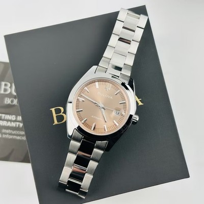 Bulova Surveyor 96B470 Brown Dial Stainless Steel Men's Automatic Watch New 39mm