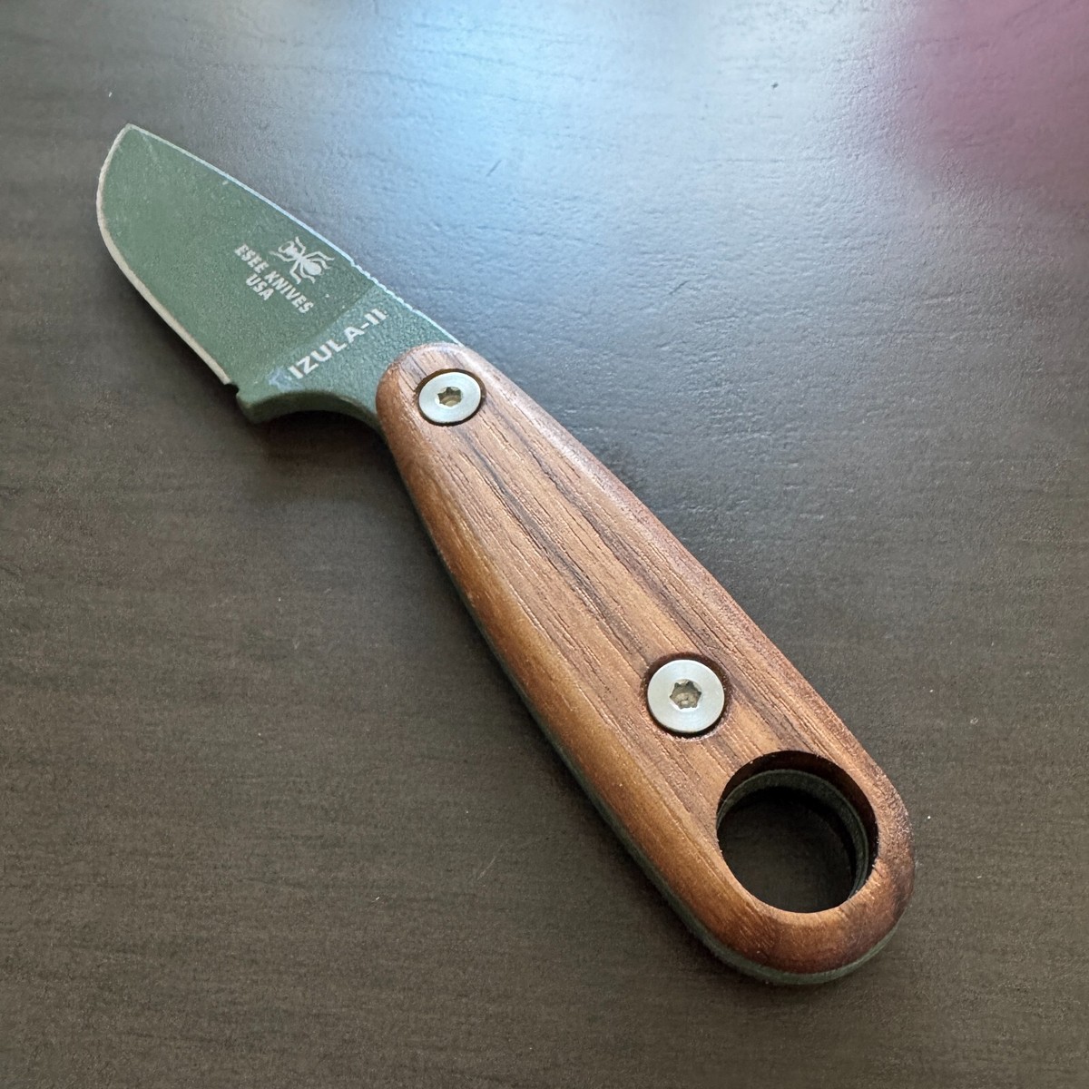Walnut handles scales compatible with ESEE Izula II (Izula 2 