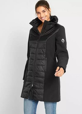 FREEMANS Black Water Repellent Padded Winter Coat UK 16 (ccc477)