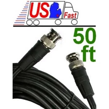 50ft/feet/foot HD-SDI RG59 Video Cable D BNC Male~M 75ohm 15M/Meter Cord/Wire