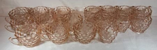 Jeanette Pink Depression Glass Cubist Large set of Sugar & Creamers 17 pieces